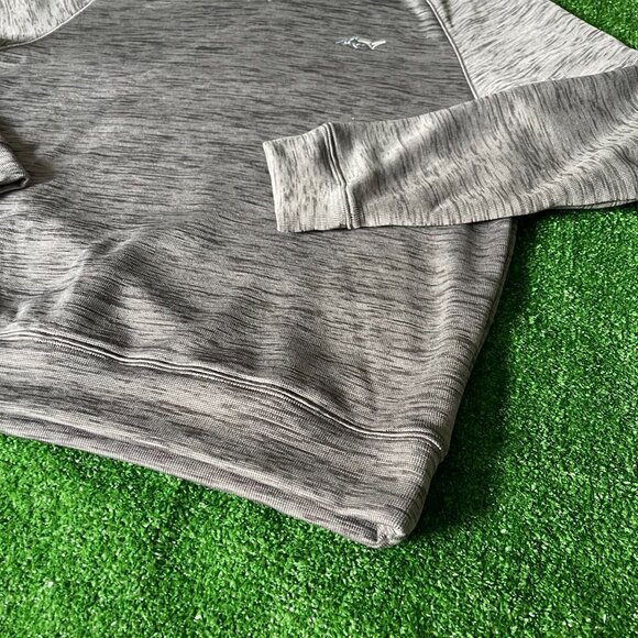 Greg Norman Long Raglan Sleeve Crew Neck Golf Slubbed Fleece Sweatshirt Size M - Picture 3 of 11